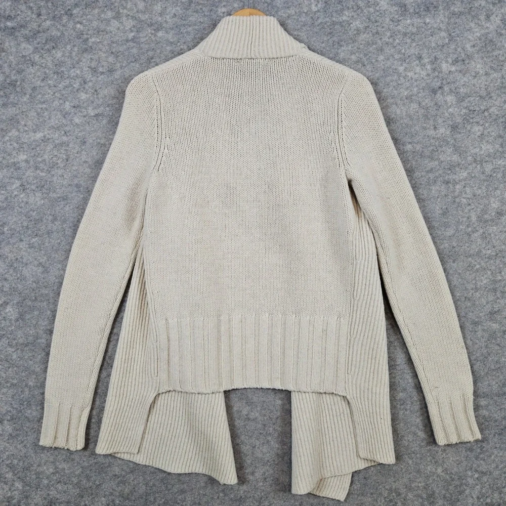 Vince Women's Open Waterfall‎ Cardigan Beige Size S Wool/Yak Preppy Church SPOTS